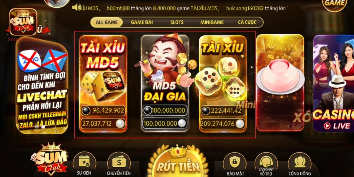 Ba phiên bản tài xỉu chính đang có mặt tại Sumclub