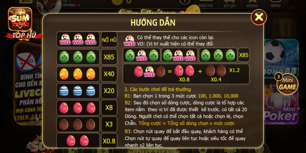 Nắm rõ về biểu tượng quan trọng và hệ số thưởng khi Săn Trứng