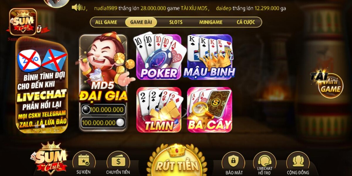 Sảnh game bài Sumclub đẳng cấp quốc tế